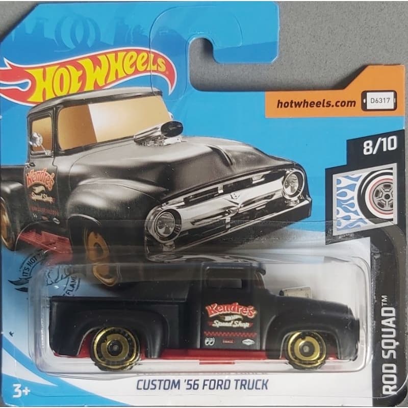 HOT WHEELS FORD 56 PICK.UP CUSTOM ESCALA 1.64 TAMANHO 7CM LACRADO NA CARTELA COLEÇÃO ANTIGA