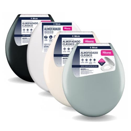 Assento Sanitário Almofado Liso Oval Primafer Cores
