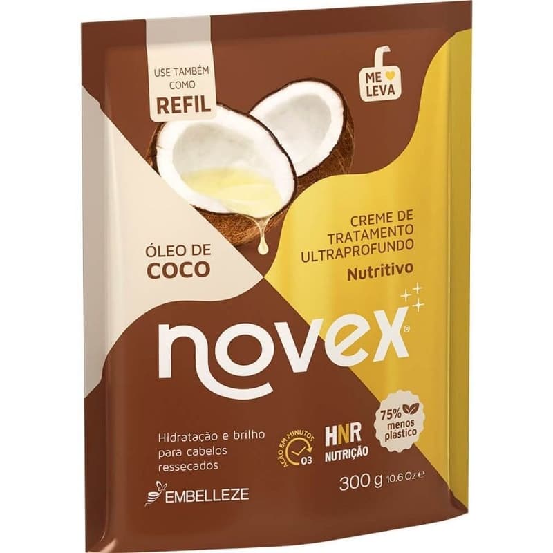 Refil de Creme de Tratamento Novex Óleo de Coco 300G LANÇAMENTO