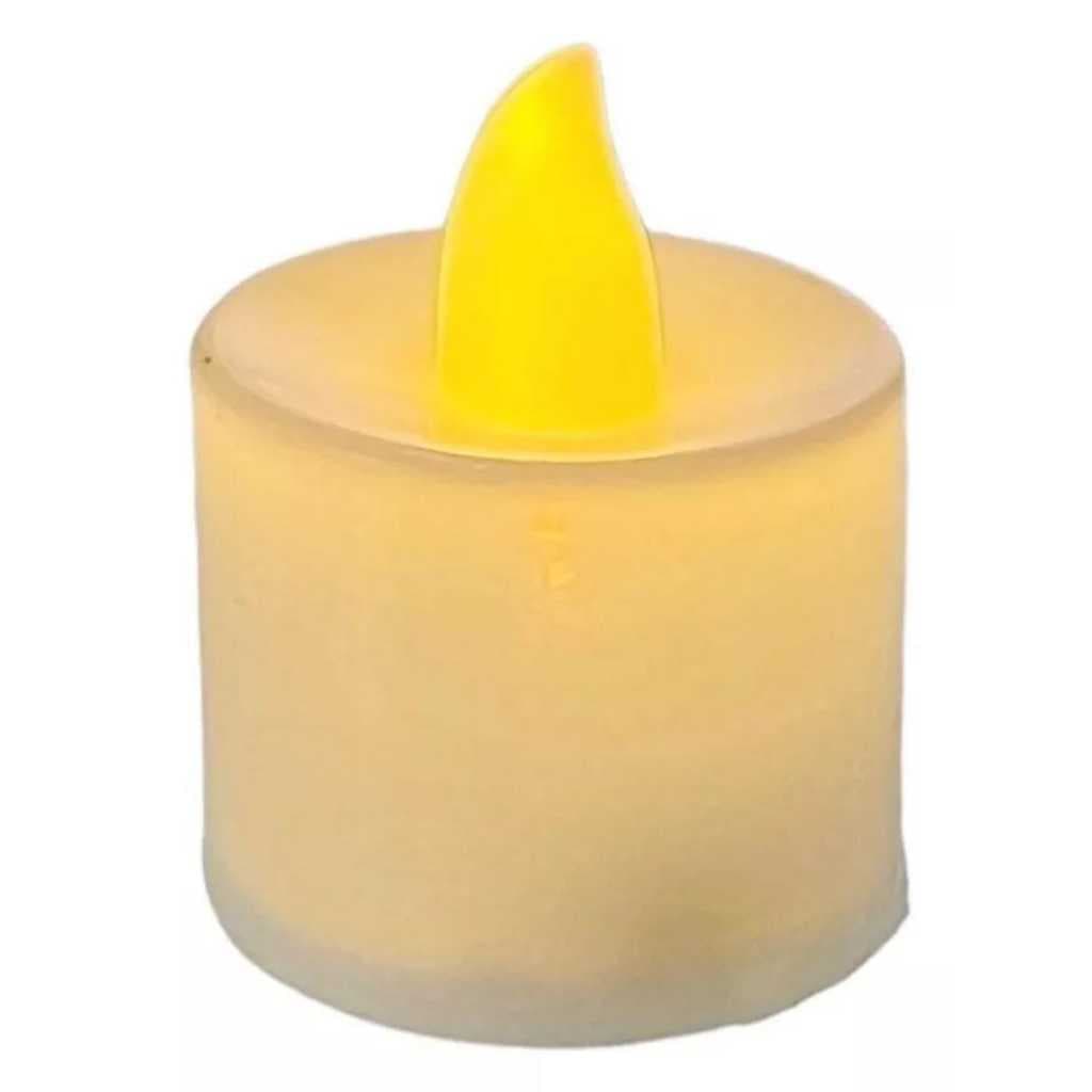 50 Velas Eletrônicas de Led Luz Amarela + 150 Baterias Inclusas