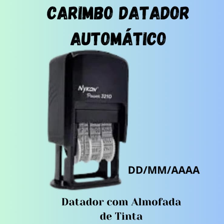 Carimbo Datador, Carimbos, Datadores, Carimbo Preto, Datador preto, Data