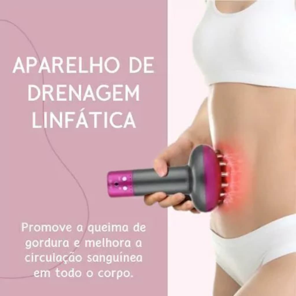 Aparelho de Drenagem Linfática Profissional Redutor de Medidas e Anti Celulite Bivolt