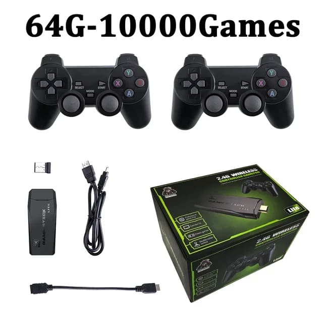 Viodeo game Clássico Retro Console Sem Fio, Caixa De Controlador 2.4G, 4K HDMI