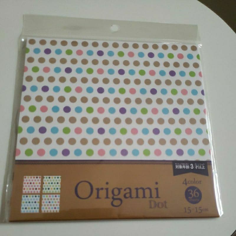 Papel para Origami Estampa Bolinhas 36 Folhas 15cm x 15cm Importado Japan Importado Pronta Entrega