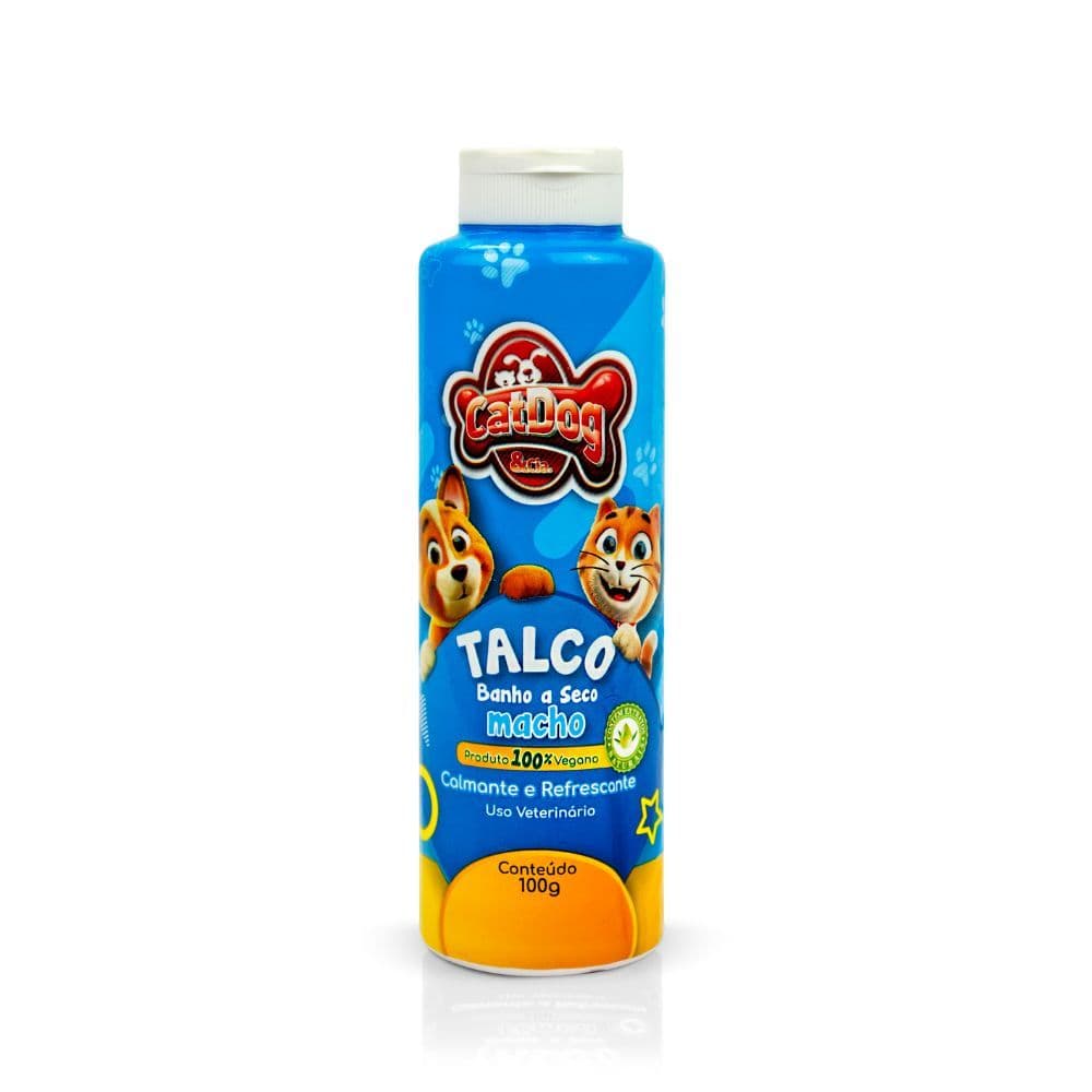 Talco Banho a Seco Macho CatDog 100g