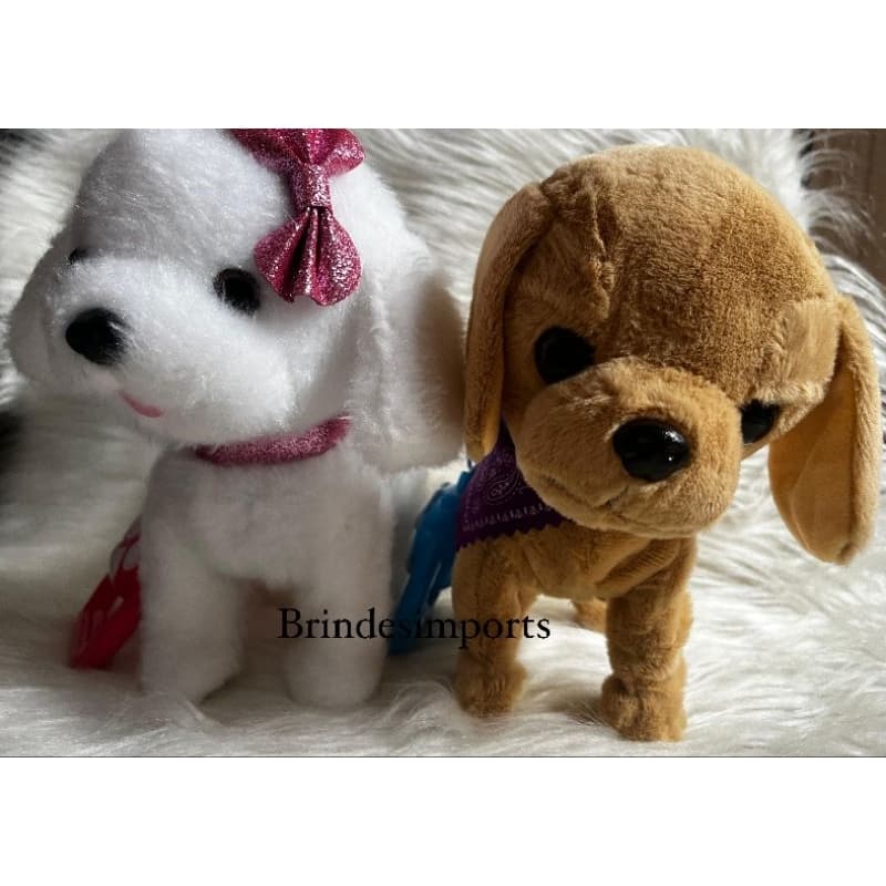 Cachorro De Pelúcia Interativo Brinquedo Eletrônico Com Controle Remoto e Som