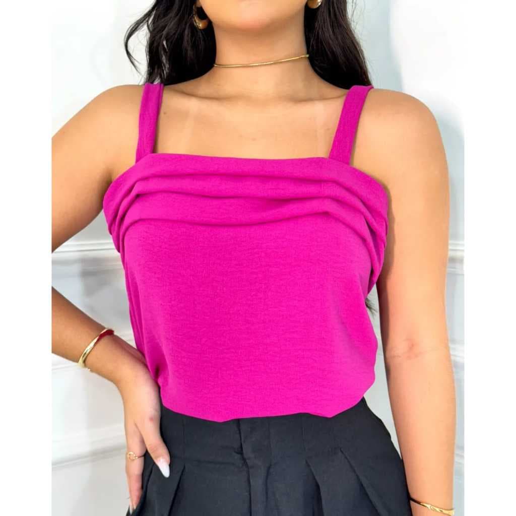 Blusa regata lisa feminina de alcinha dia a dia