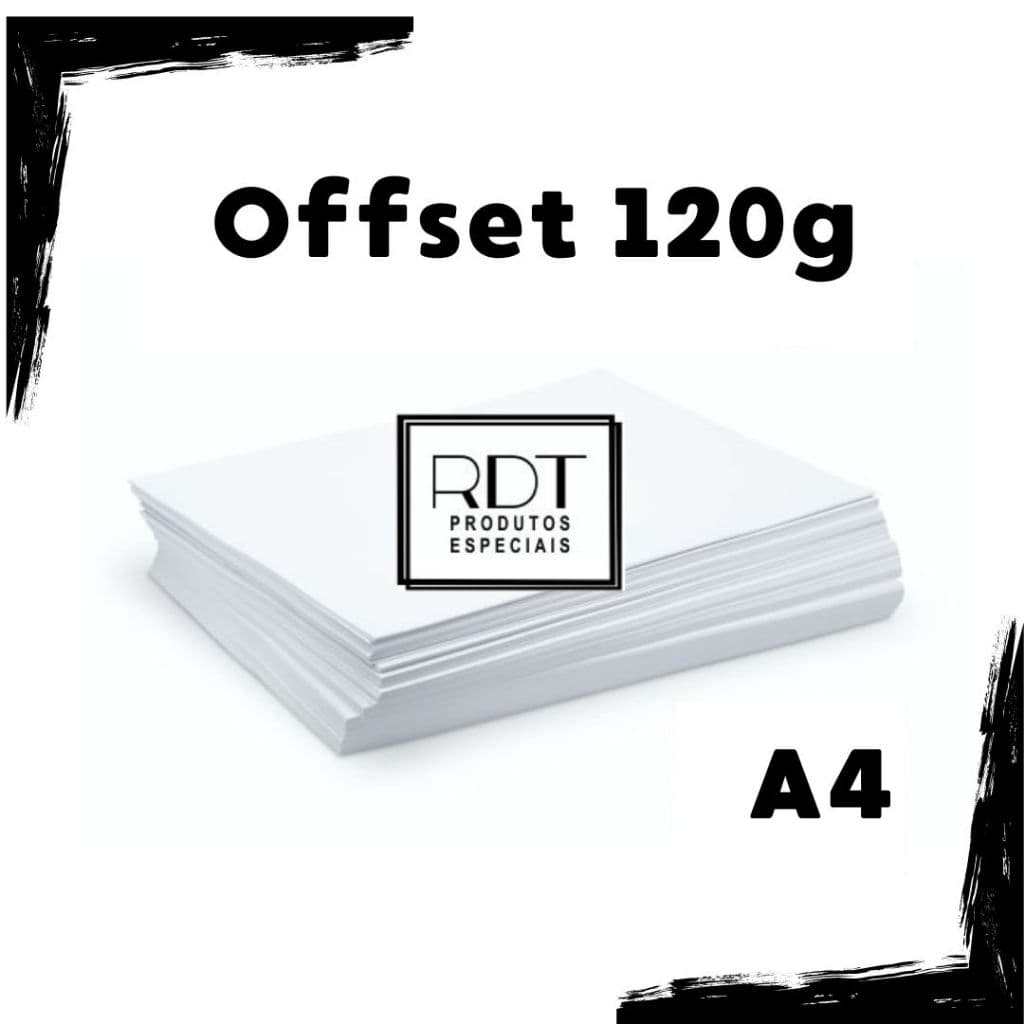 250 folhas Papel Offset 120g sulfite Tamanho A4  Pacote - 250 Folhas