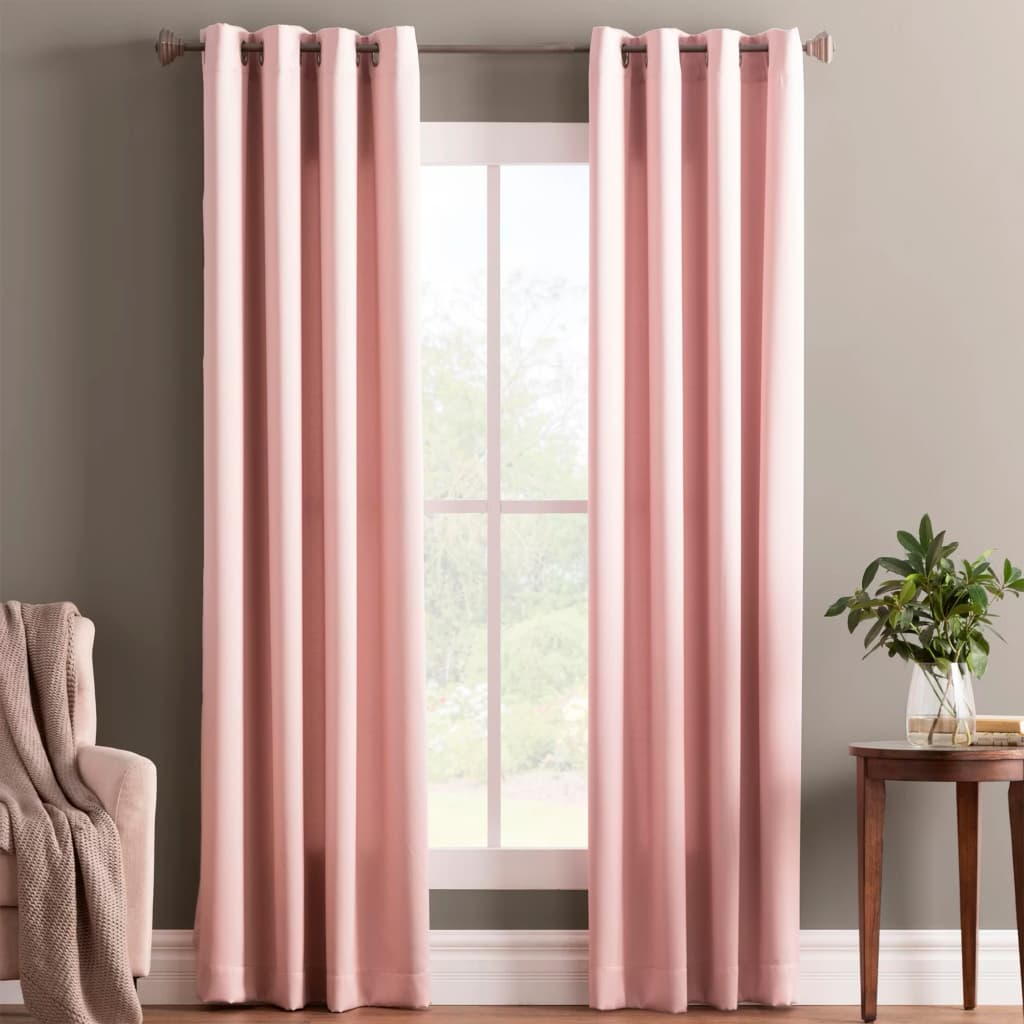 Cortina Semi-Blackout Para Sala e Quarto 3.00m x 2.80m - Rosa