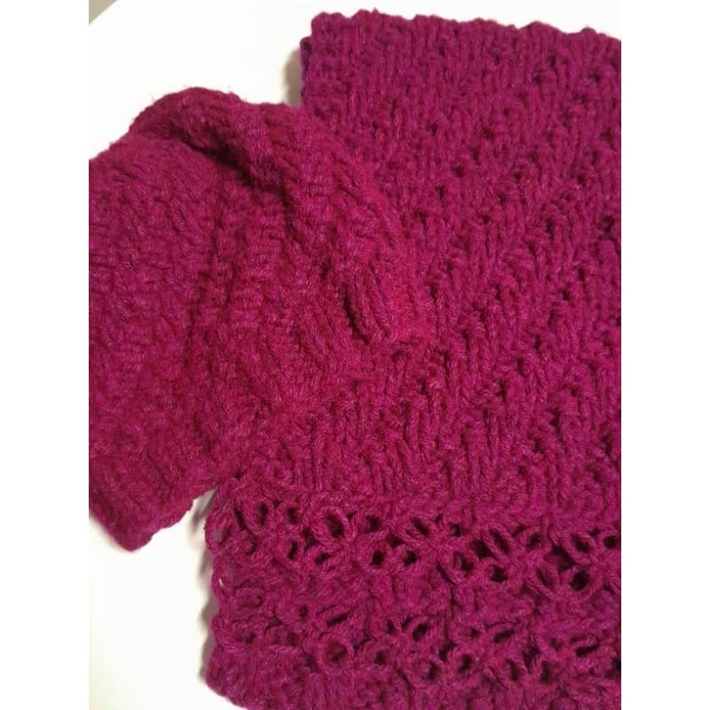 conjunto cachecol e touca inverno trico manual