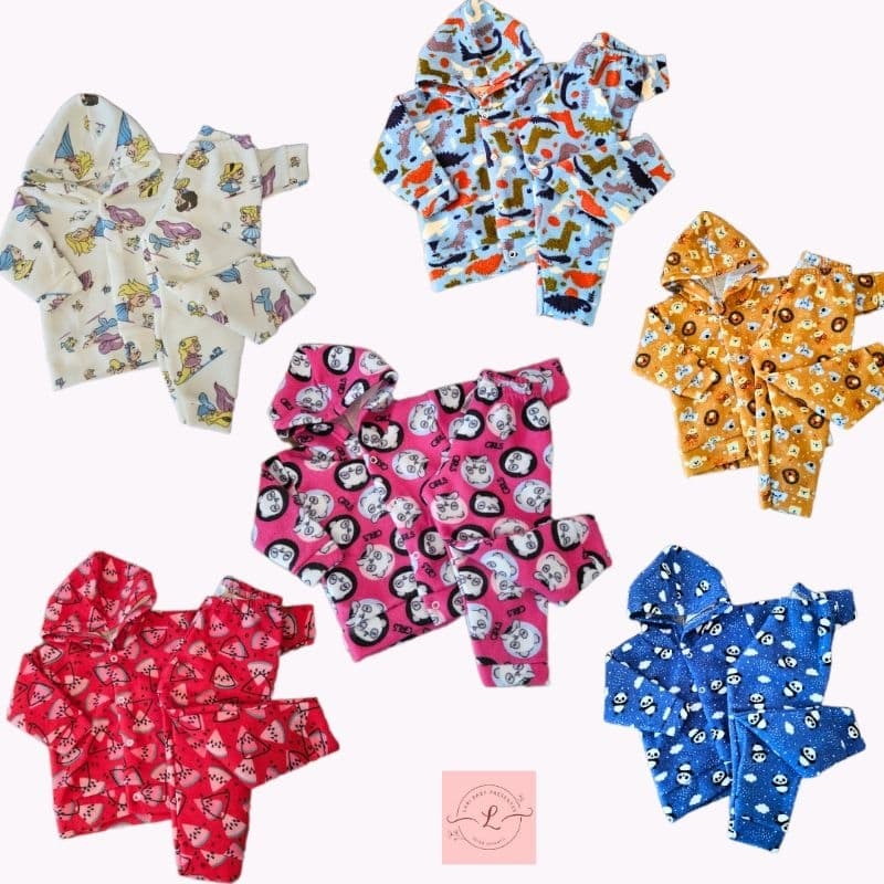 Kit 4 peças de roupa para bebê em soft (2 Conjunto) - RN, P, M ou G - 2 casaco e 2 calça- roupa de bebê menina ou menino