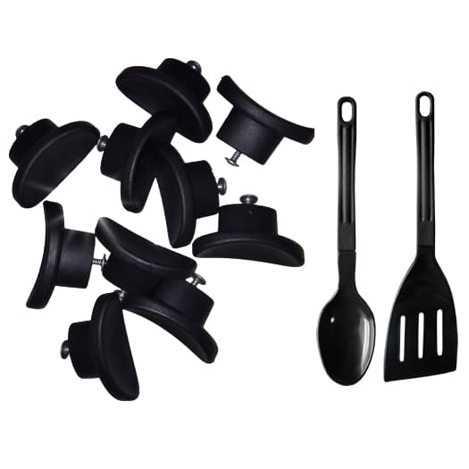 Pomel Pegador Puxador Tampa De Vidro Panela Kit 10 Peças