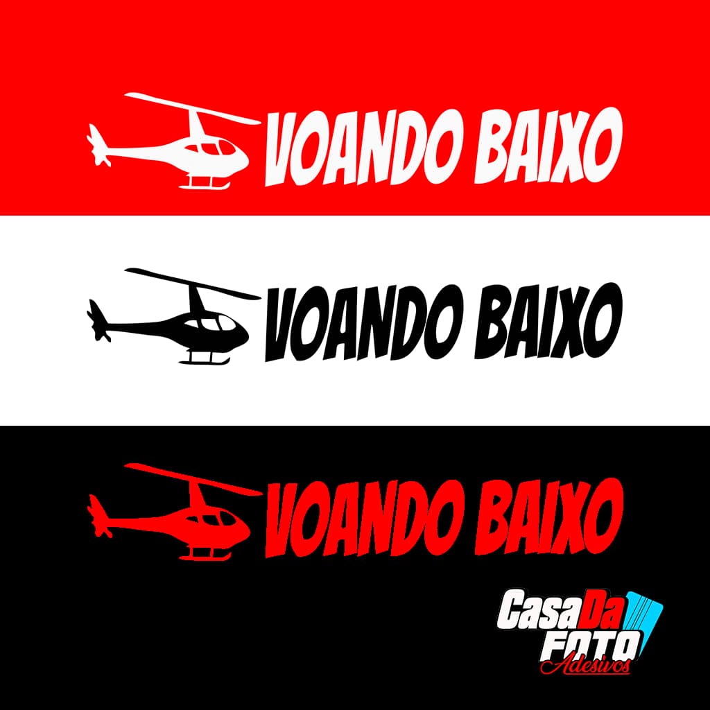adesivo voando baixo para moto, capacete, bike, carro e decoração feito em vinil automotivo  branco preto vermelho