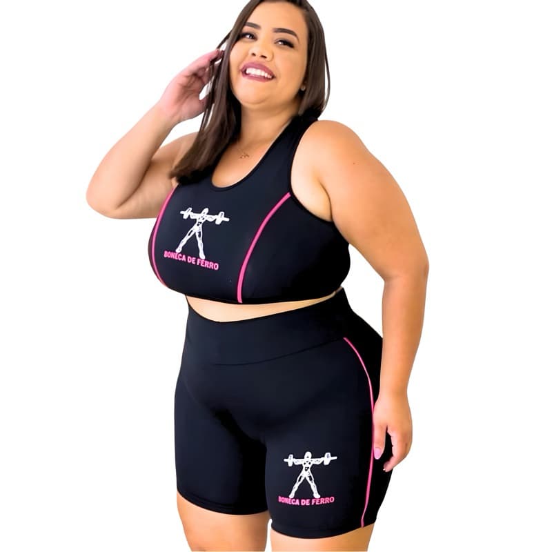 Conjunto academia Plus Size PREMIUM roupa de academia  boneca de ferro