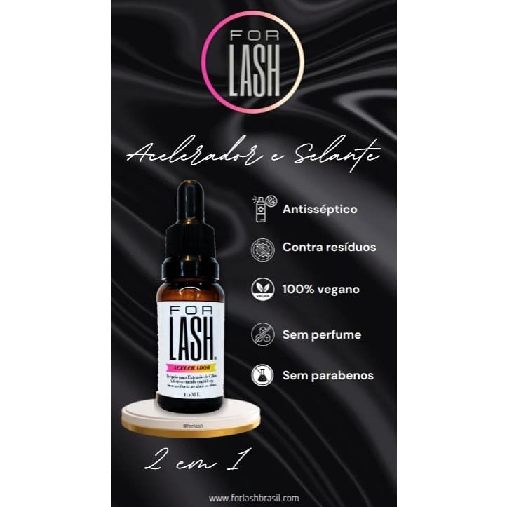 Acelerador para adesivo de cola de extensao de cilios , finalizador de extensao - FORLASH