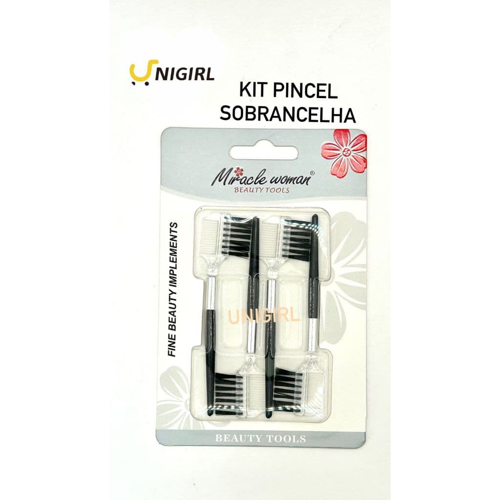 Kit C/4 Pincel Pente Para Sobrancelha Para Pentear a Sobrancelha e Cílios Pincel de Maquiagem Com Ponta Dupla
