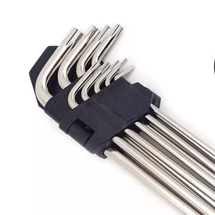 Jogo de chaves Torx/ Kit com 9 peças/ 12cm