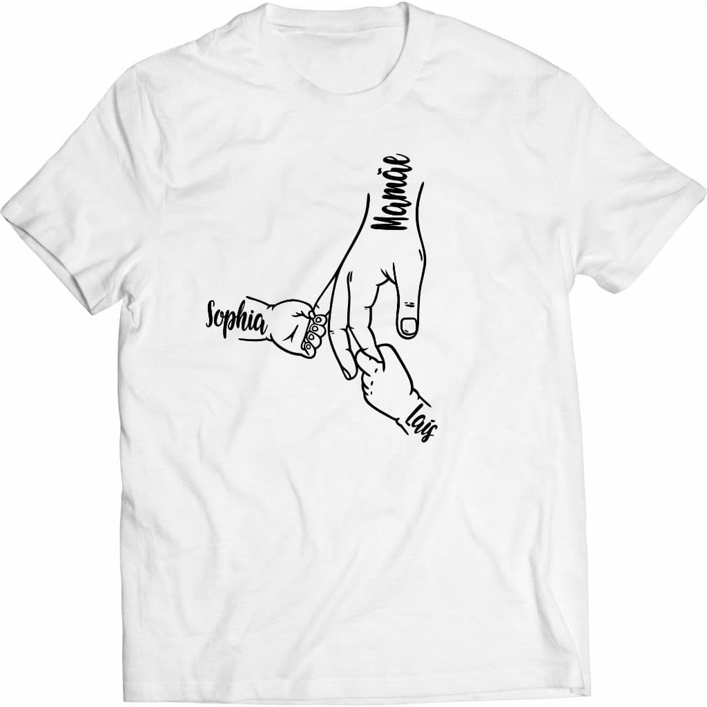 Camiseta Personalizada Dia das Mães com Nome dos filhos (até 3) 100% Algodão Tamanho P ao G3