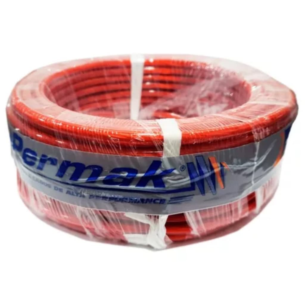 Rolo Fio Auto Cabo Som Automotivo 5 OU 10 Metros - Alta condução 100% Cobre Original Permak 9,00mm