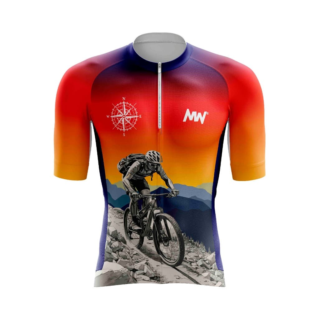 CAMISA PARA CICLISMO MTB BIKE LARANJA DEGRADÊ MASCULINA/ FEMININA E INFANTIL