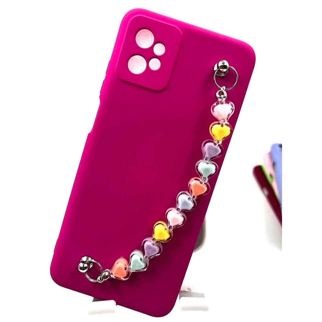 Capa Capinha Aveludada Anti-queda Impacto Para Motorola Moto G32 G31 G30 G24 G22 G20 G14 G10 G9 G9PLUS G9POWER com pulceira DE CORAÇÃO p