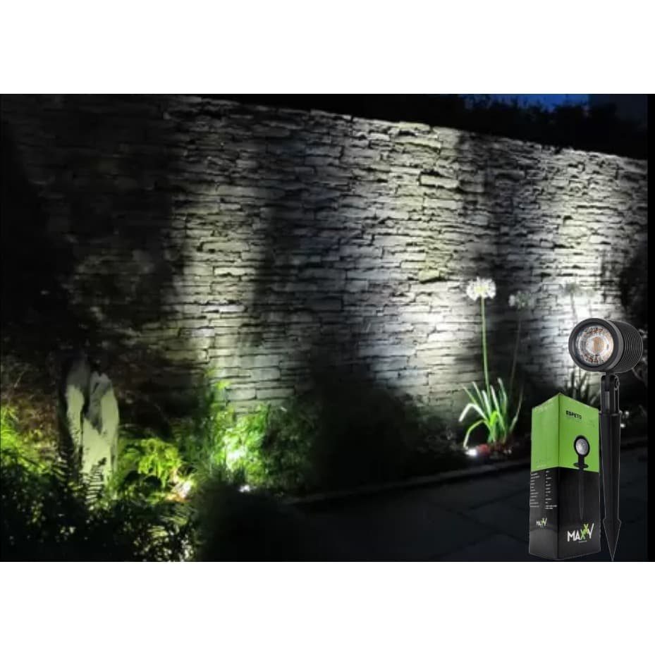 Espeto de Jardim LED 5w Projetor de luz Prova D'água Branco Frio Bivolt Para Jardim e Decoração