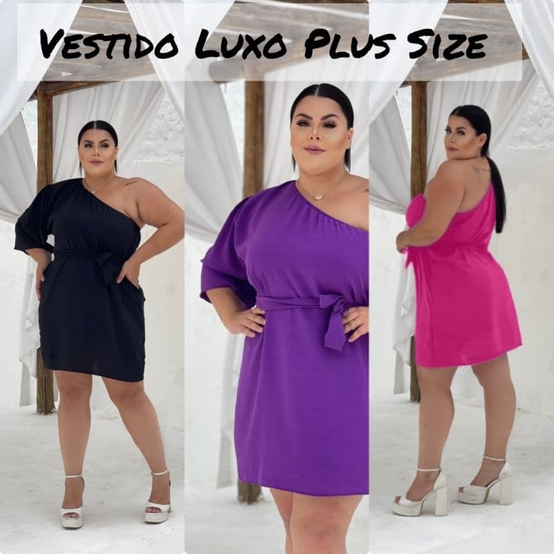 Vestido Plus Size Mula Manca Com Faixa Tecido Duna Premium Festa Atemporal