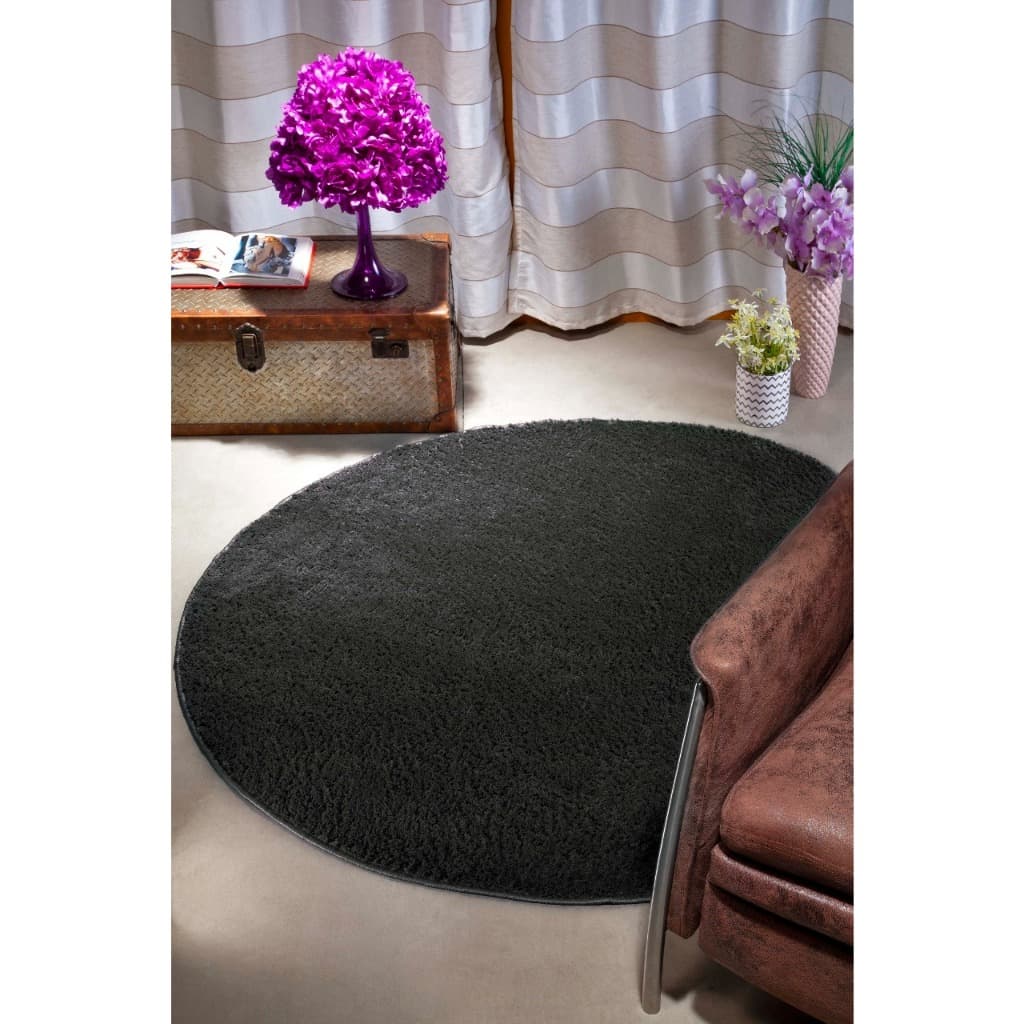Tapete Redondo Oásis Classic 1,50 X 1,50 Pelo Curto Macio Moderno 100% Antiderrapante