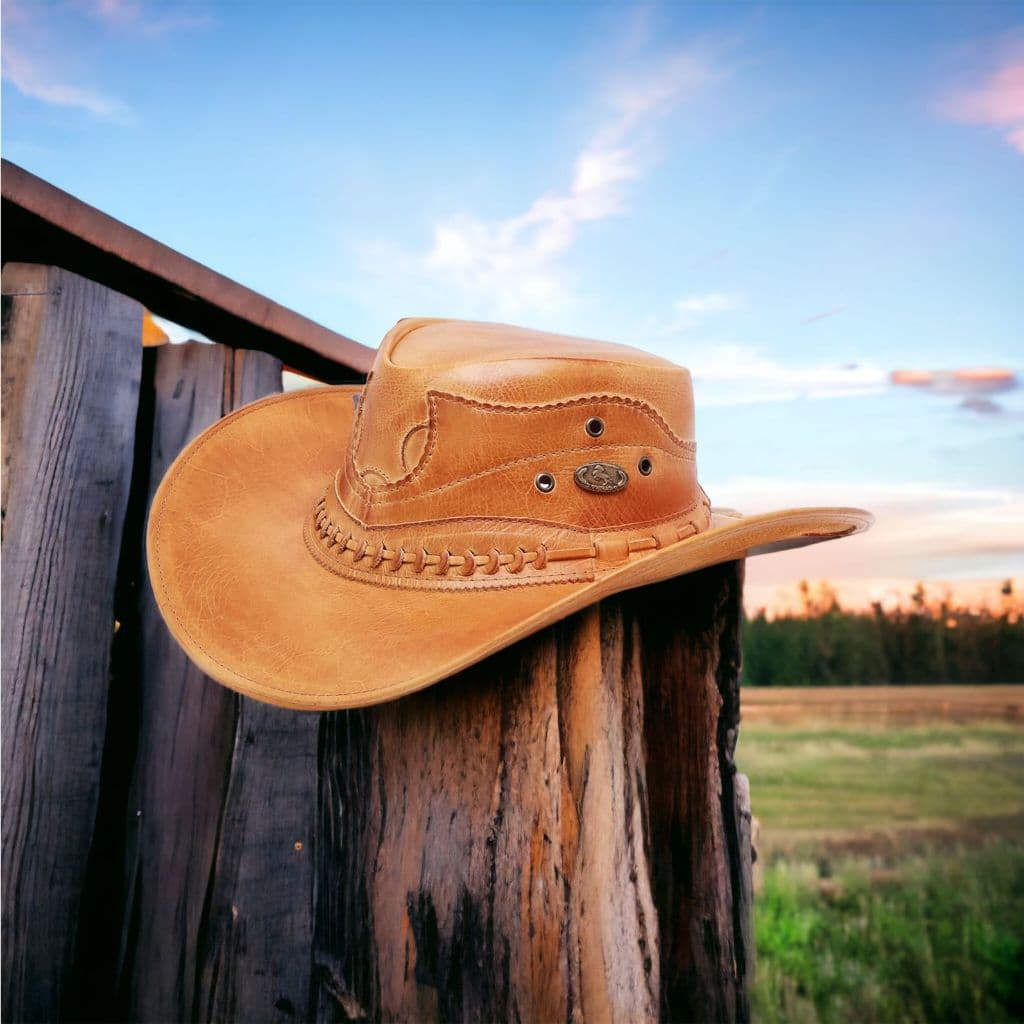 Chapéu country couro legitimo  , modelo australiano promoção !