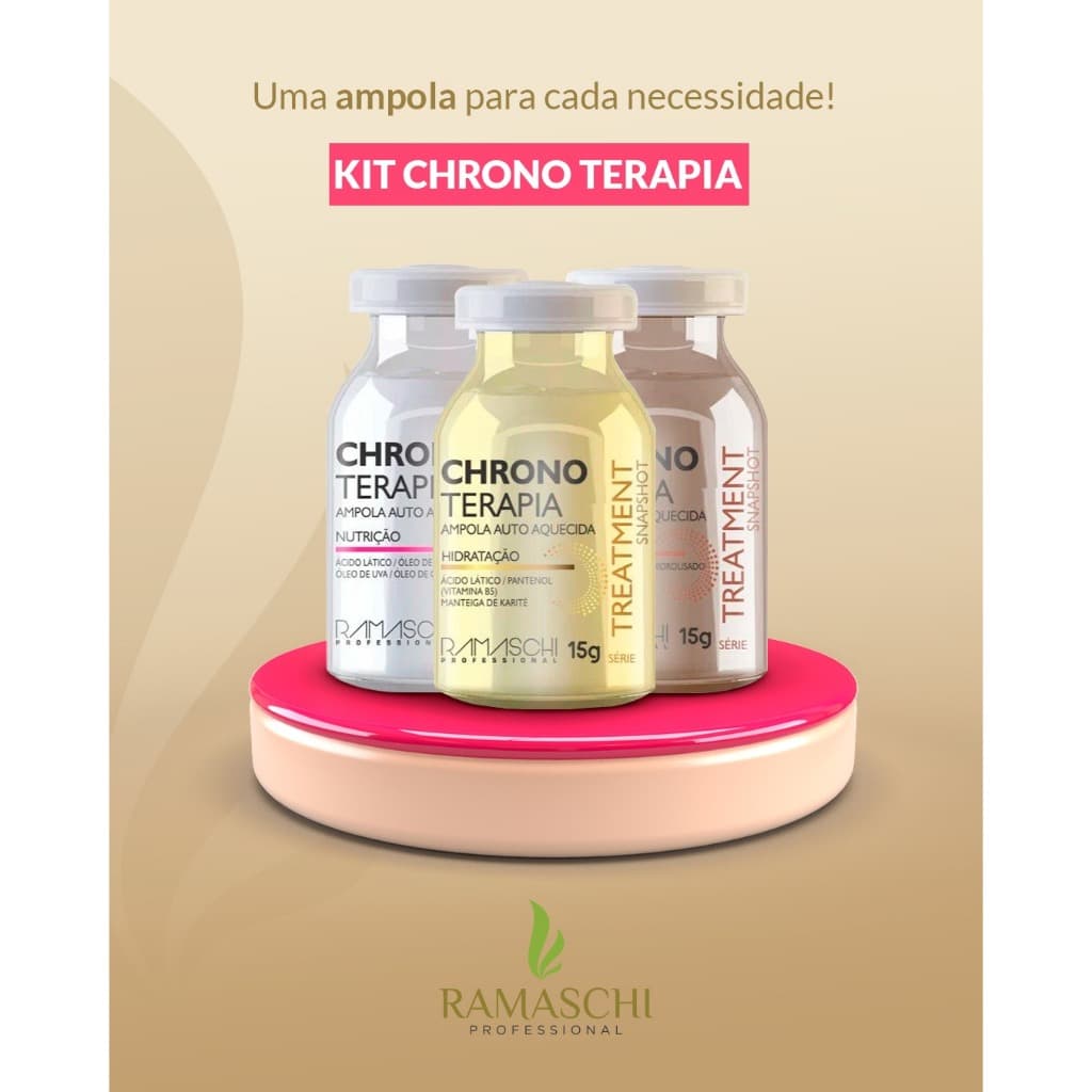 Ampola Kit Cronograma Capilar Chrono Terapia 3 Unidades