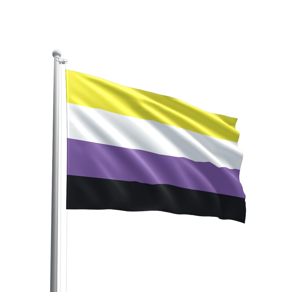 Bandeira Não-Binário LGBTQIA+ Tecido Oxford 140x80 cm - 100% Poliéster