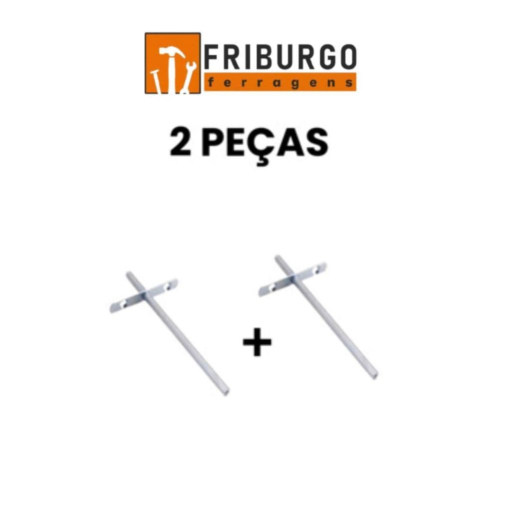 Suporte Invisível peças para Prateleira de Embutir 11 a 40 cm- Kit 2 UND