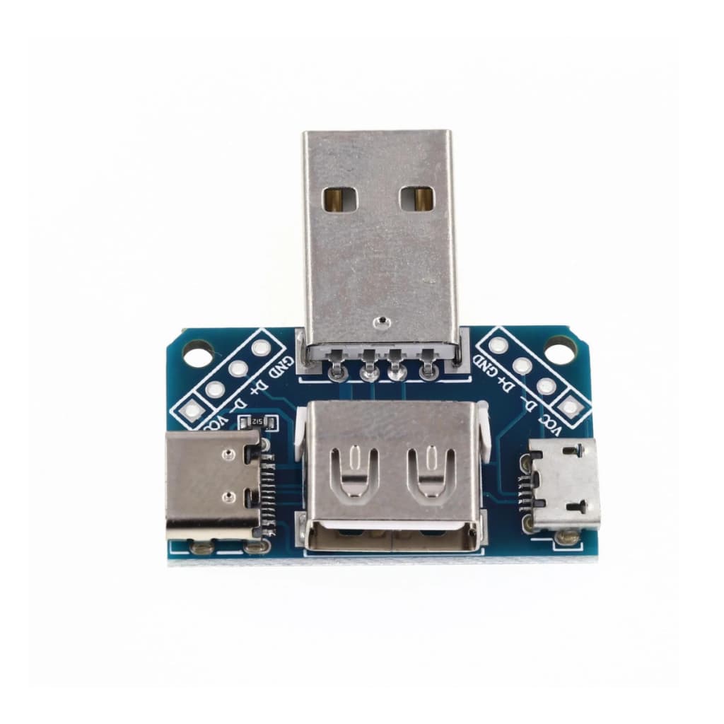 Adaptador Usb 4 Em 1 - Usb Tipo C, Microusb, Usb Fêmea E Dip [ CÓDIGO 1017 ]