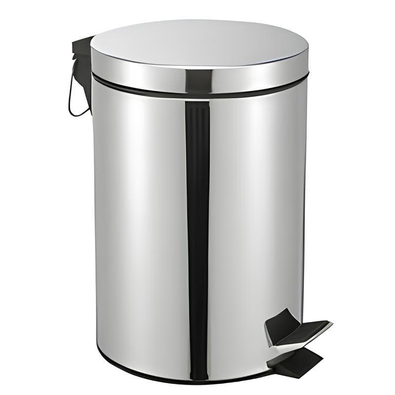 Lixeira Inox C/Pedal E Cesto Removível Moderna Higiênica e Prática Envio Imediato