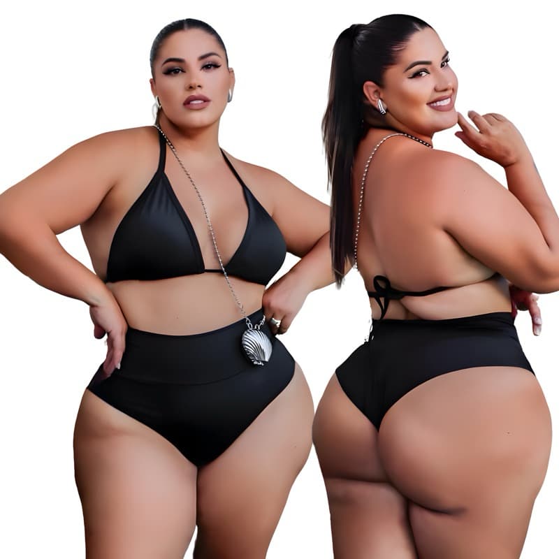 Biquini Cortininha feminino Plus Size Semi fio GG Modelo Curve Praia piscina TAMANHO 46 ao 52