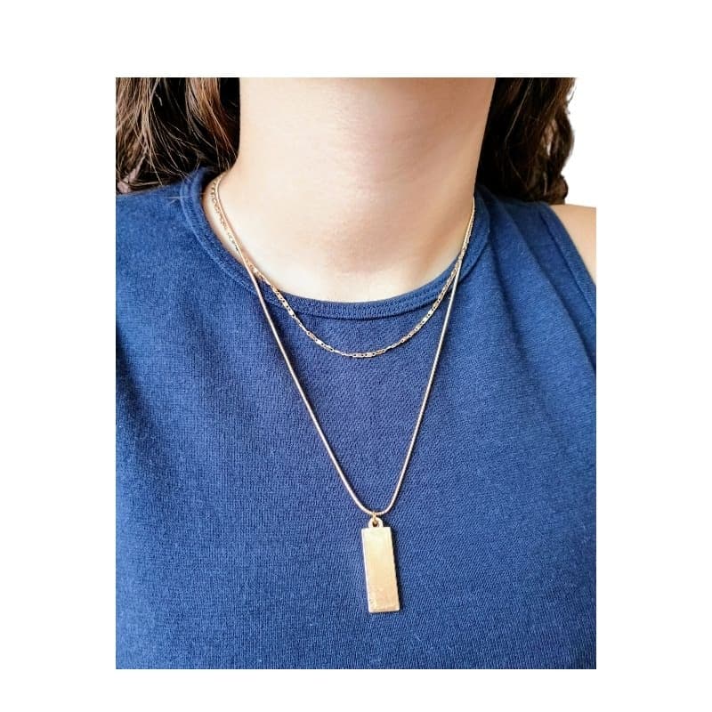 Colar duplo dourado