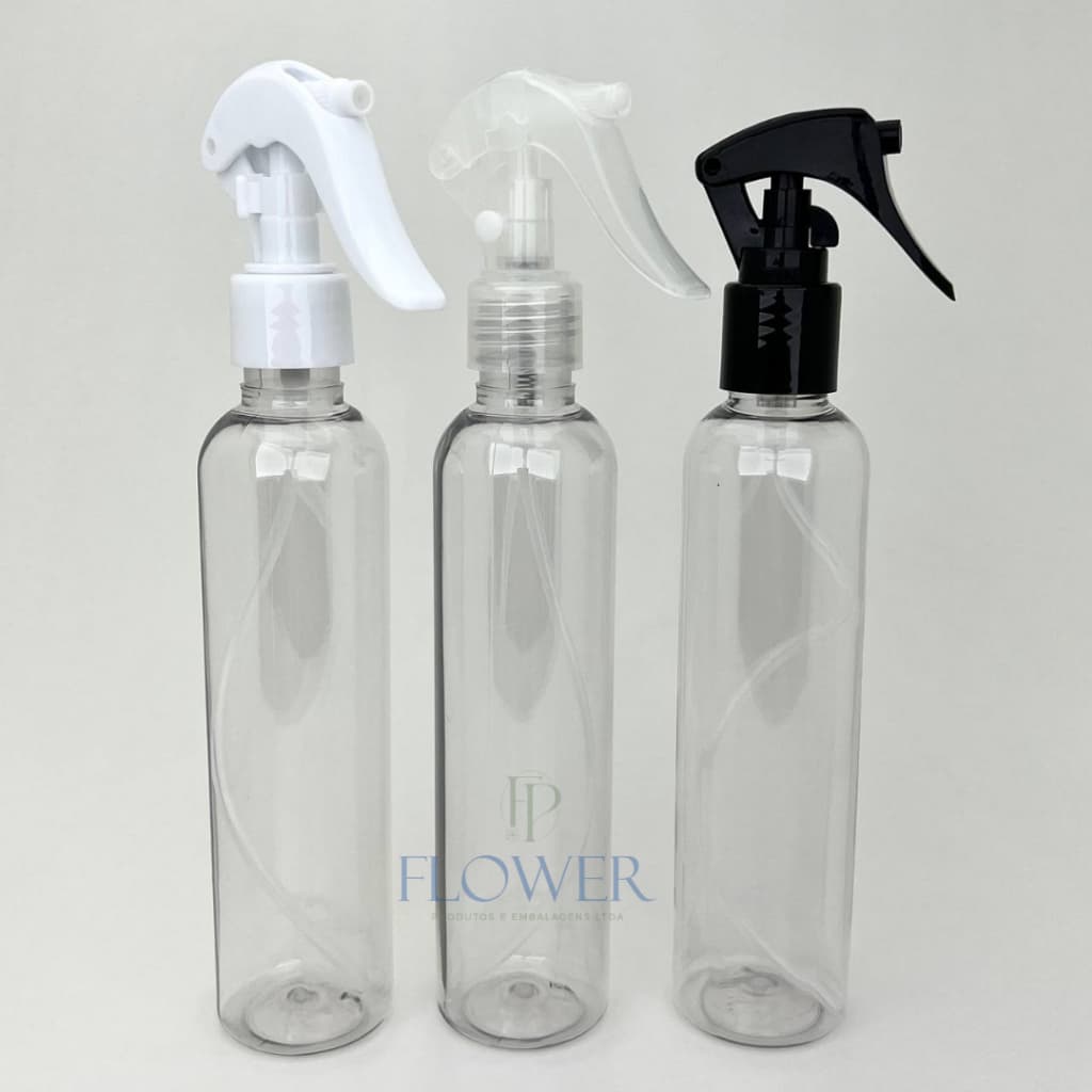 Kit 10 Unidades Borrifador Perfume Casa Cilíndrico Spray Gatilho 200mL