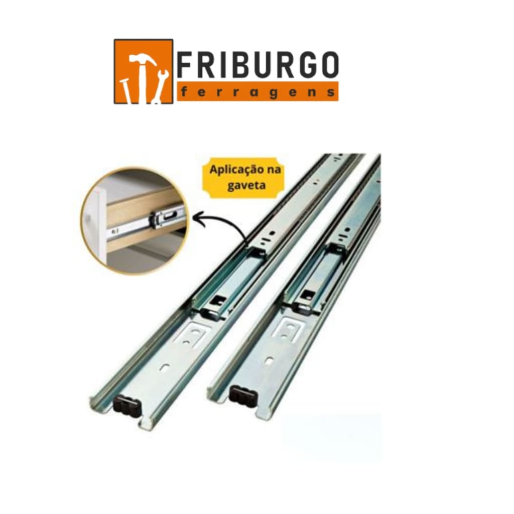 3 Pares Corrediça Trilho Telescópica Light TAMANHOS Variados