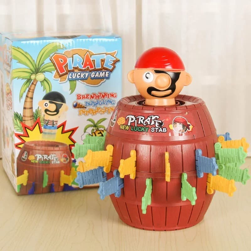 Pula Pirata Jogo Barril 16 Espadas Médio Grande brinquedo infantil criança menino menina interativo