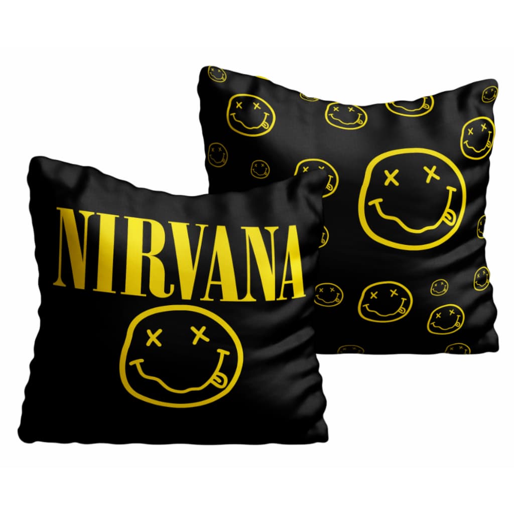 kit 2 capas de almofada Nirvana -rock roll- decoração  medida40x40cm
