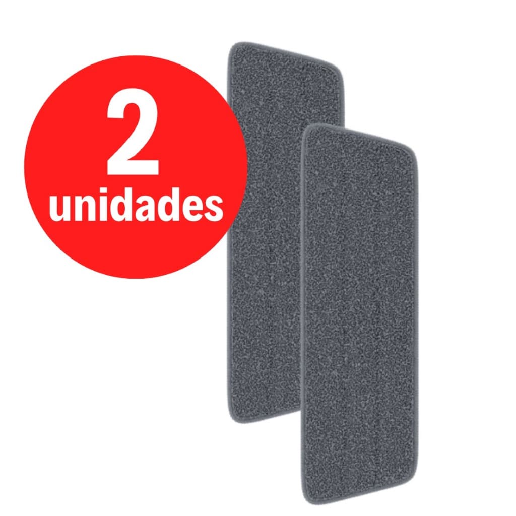 Refil Rodo Mop Spray Microfibra Kit 2 Unidades Reutilizável Limpa Chão Pisos