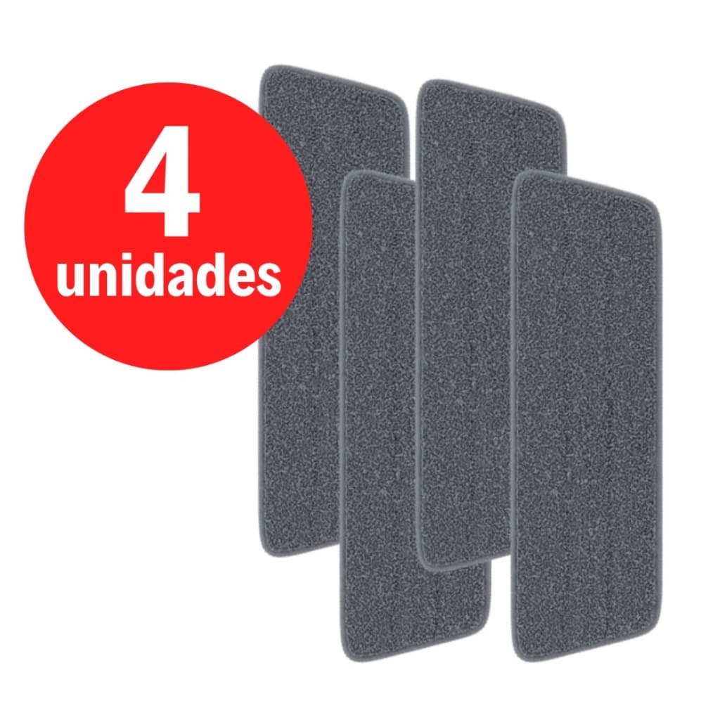 Refil Rodo Magico Mop Spray Esfregão Com Reservatorio Rodo De Limpeza Piso Kit Com 4 Unidades