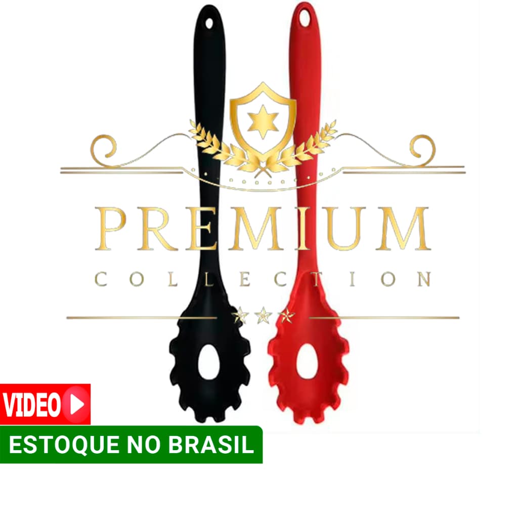 Pegador de massa silicone monte seu jogo Para Massa/Macarrão Grande preta ou vermelha Linha Premium