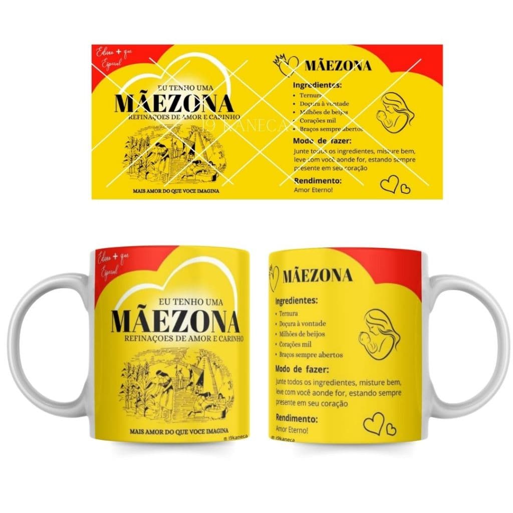 Caneca Dia das Mães Mamãe Porcelana Presente Amor Carinho Materno - 325ml 04