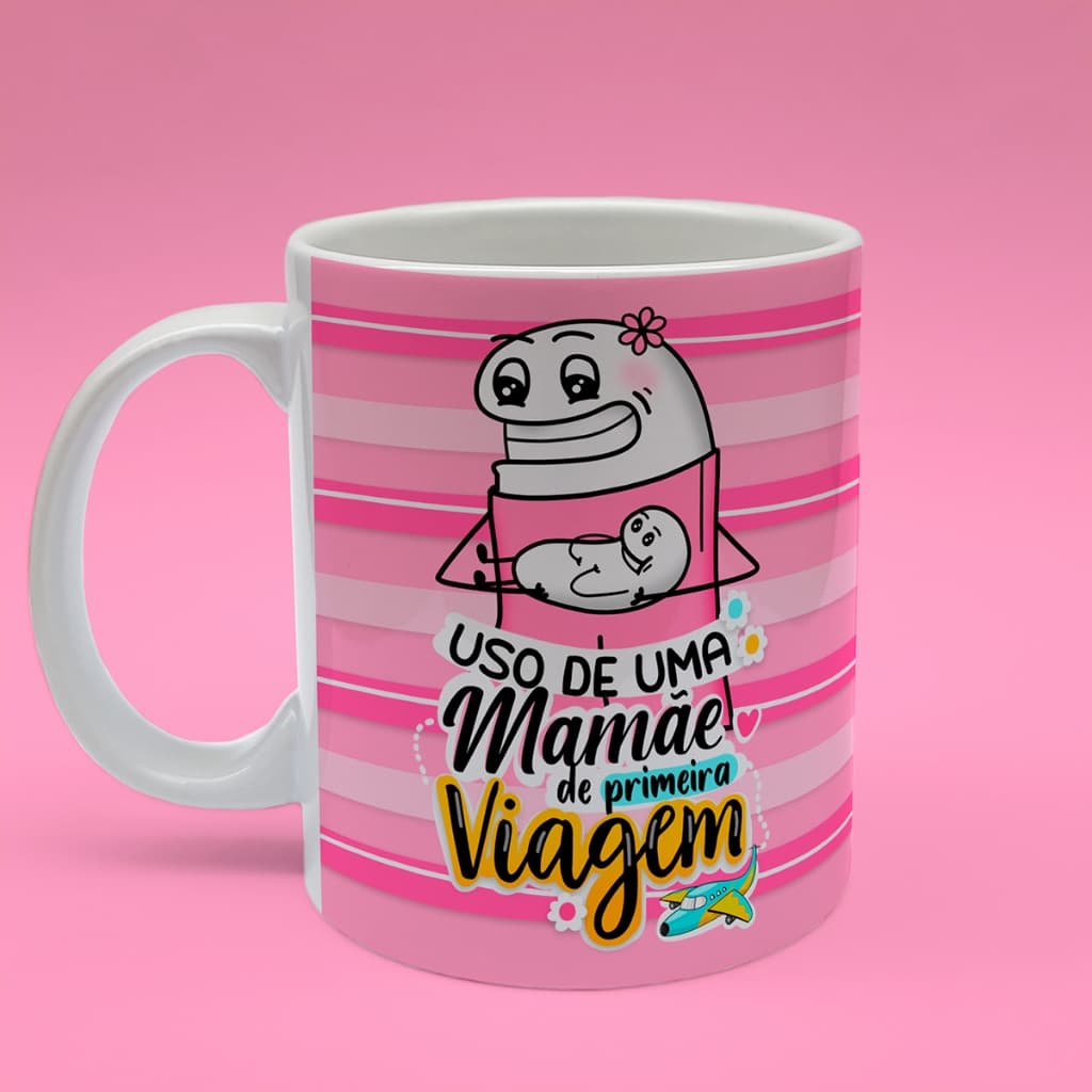 Caneca Personalizada Dia Das Mães Meme Bento Cake Flork Uso De Uma Mamãe De Primeira Viagem Presente