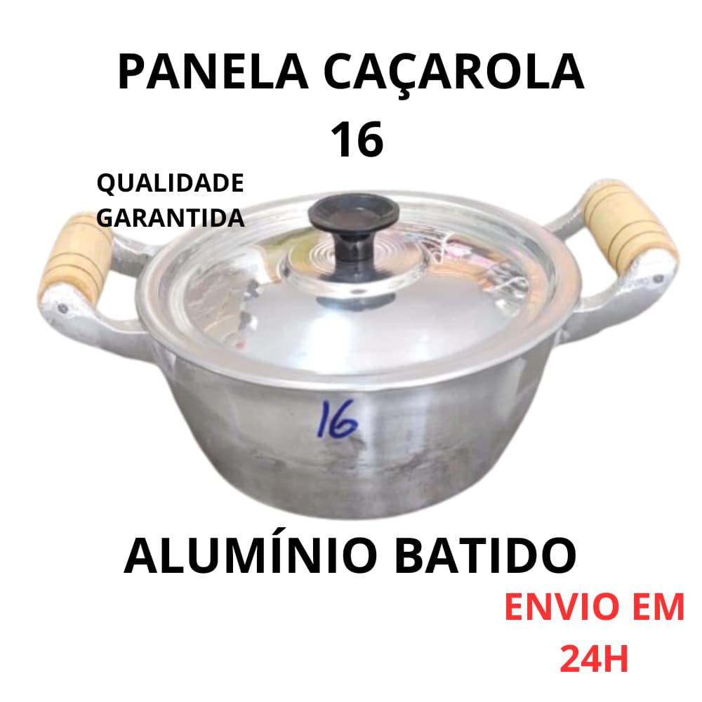 Panela Caçarola de Alumínio Fundido Grosso Pequena 16 1,25L