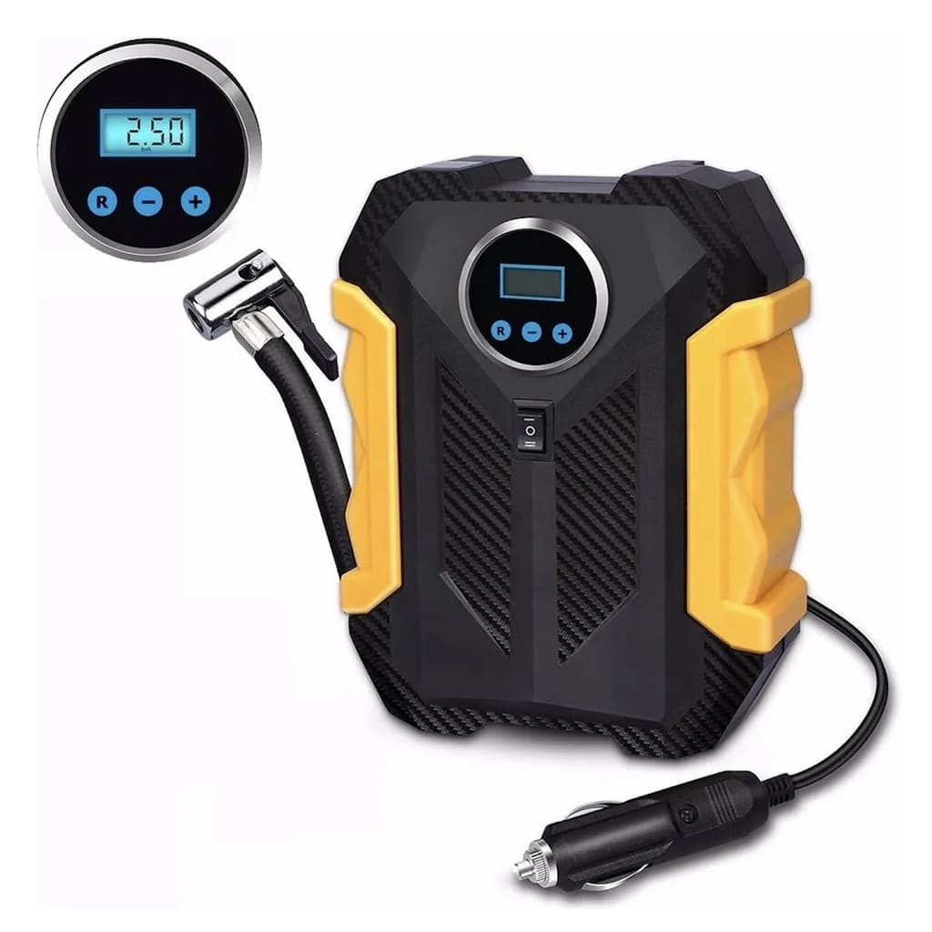 Calibrador De Pneus Portátil Digital Compressor Ar 150pis 80W 16500R/Min