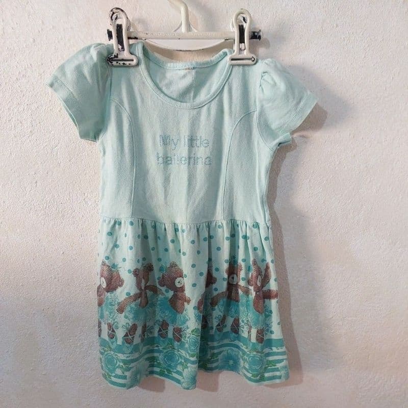 Vestido infantil  verde água usado Tamanho 2