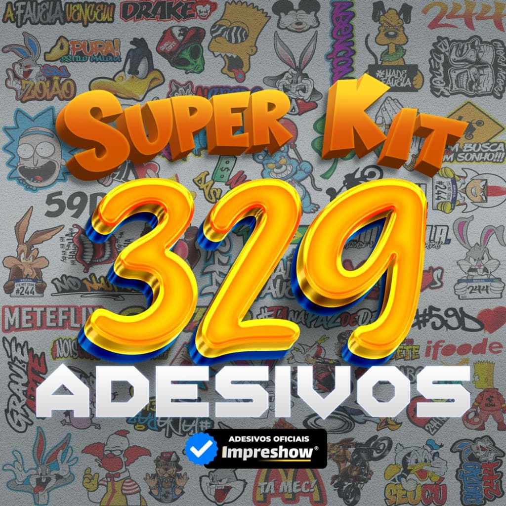 329 Adesivos Moto - 6 Cartelas de adesivos - Adesivo para Moto, Capacete, Bike, Carro