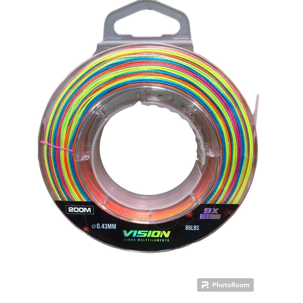 Linha Multifilamento Albatroz Fishing Vision 9x Colorful - 0.43mm